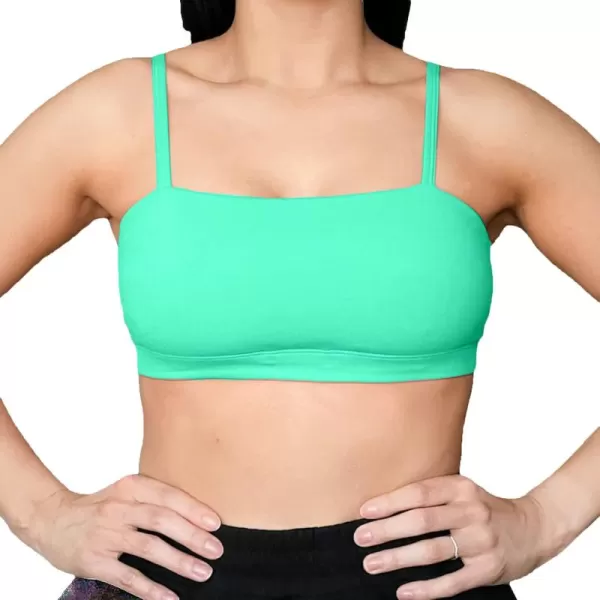 Aoxjox Womens Workout Bandeau Sports Bras Training Fitness Running Yoga Crop Tank TopBiscay Green