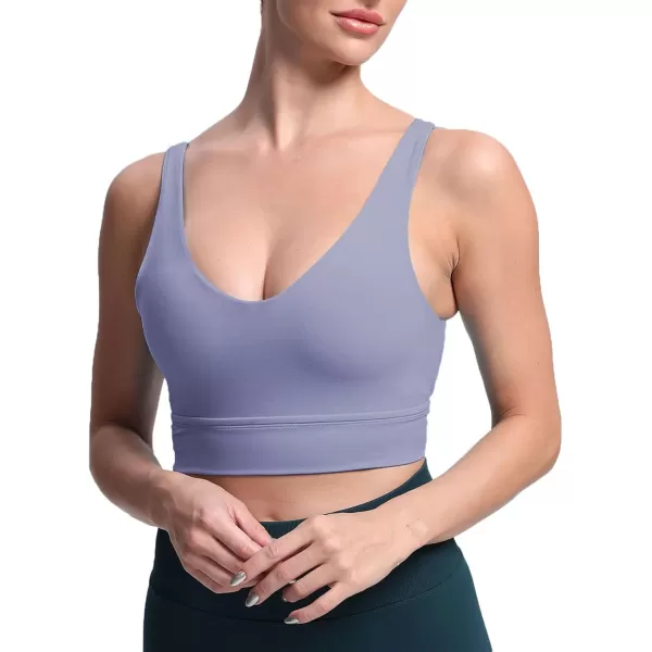 Aoxjox Caged Sports Bras for Women High Impact Fitness Running MultiCross Back Training Yoga Crop Tank Workout TopsLazuli