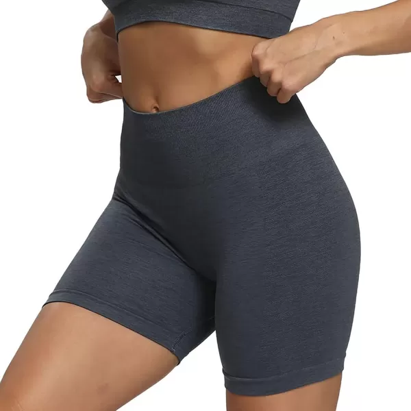 Aoxjox Scrunch Workout Shorts for Women Seamless Asset Butt Lifting Short Gym Running Active Exercise Fitness Yoga Shorts 5quot2 Turbulence Grey Marl