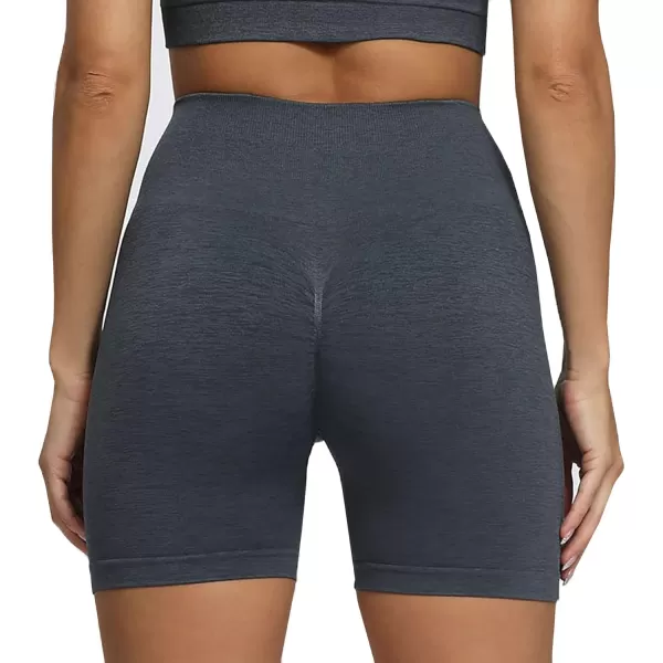 Aoxjox Scrunch Workout Shorts for Women Seamless Asset Butt Lifting Short Gym Running Active Exercise Fitness Yoga Shorts 5quot2 Turbulence Grey Marl
