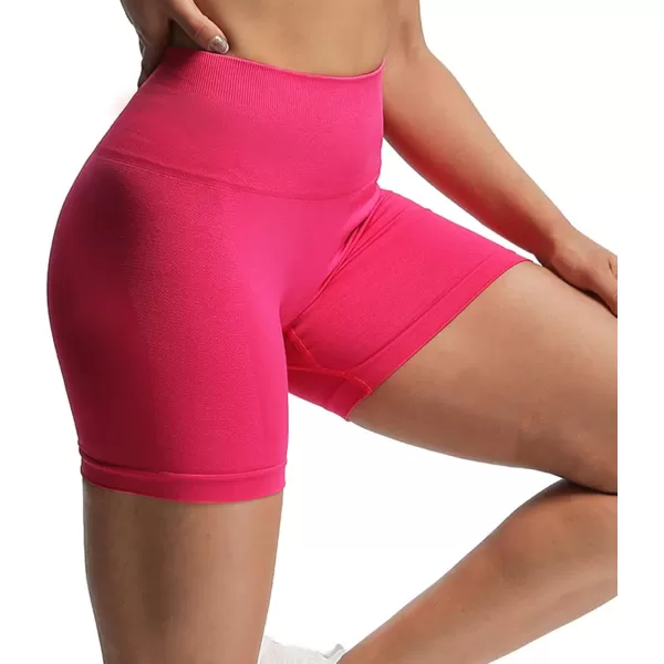Aoxjox Scrunch Workout Shorts for Women Seamless Asset Butt Lifting Short Gym Running Active Exercise Fitness Yoga Shorts 5quotBeetroot Purple