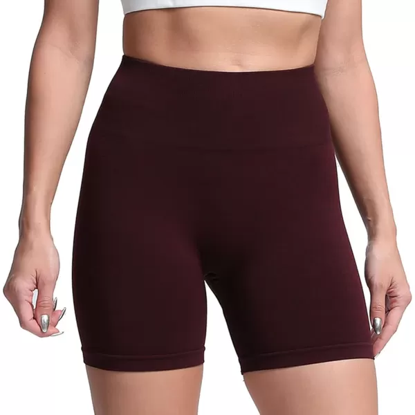 Aoxjox Scrunch Workout Shorts for Women Seamless Asset Butt Lifting Short Gym Running Active Exercise Fitness Yoga Shorts 5quotBlack Berry Marl