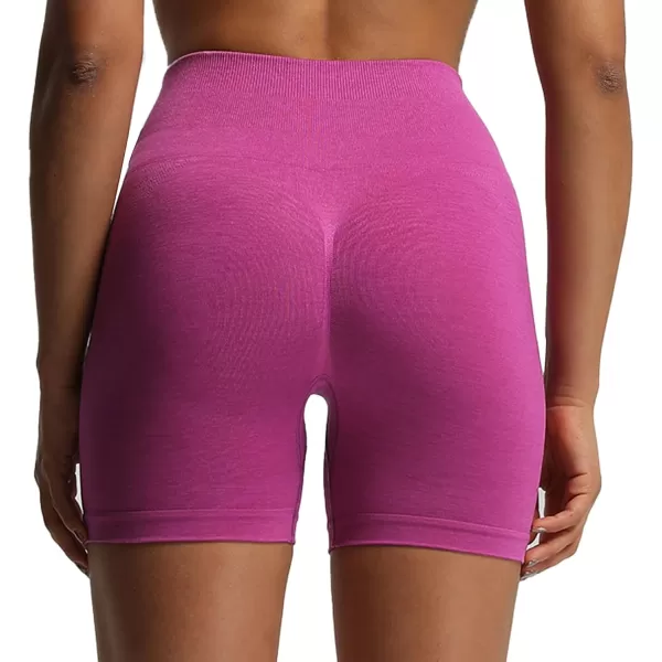 Aoxjox Scrunch Workout Shorts for Women Seamless Asset Butt Lifting Short Gym Running Active Exercise Fitness Yoga Shorts 5quotCattleya Purple