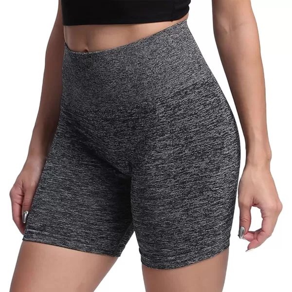 Aoxjox Scrunch Workout Shorts for Women Seamless Asset Butt Lifting Short Gym Running Active Exercise Fitness Yoga Shorts 5quotCharcoal Grey Marl