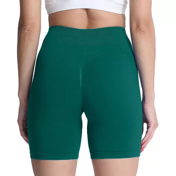 Aoxjox Scrunch Workout Shorts for Women Seamless Asset Butt Lifting Short Gym Running Active Exercise Fitness Yoga Shorts 5quotDarkest Pine