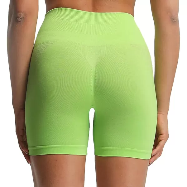 Aoxjox Scrunch Workout Shorts for Women Seamless Asset Butt Lifting Short Gym Running Active Exercise Fitness Yoga Shorts 5quotKohlrabi
