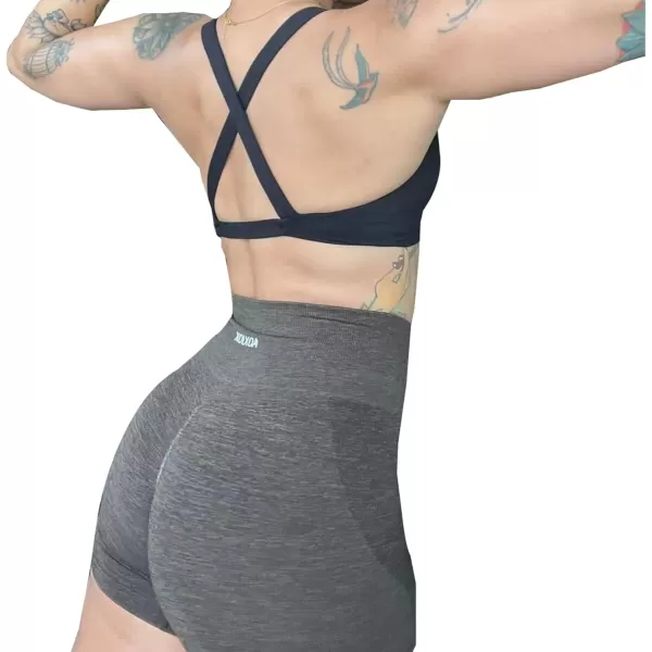 Aoxjox Scrunch Workout Shorts for Women Seamless Asset Butt Lifting Short Gym Running Active Exercise Fitness Yoga Shorts 5quotMocha Marl