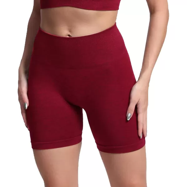 Aoxjox Scrunch Workout Shorts for Women Seamless Asset Butt Lifting Short Gym Running Active Exercise Fitness Yoga Shorts 5quotRumba Red