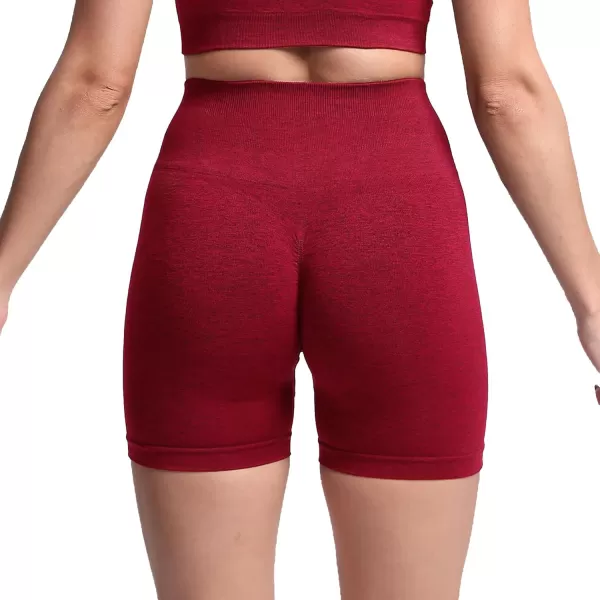 Aoxjox Scrunch Workout Shorts for Women Seamless Asset Butt Lifting Short Gym Running Active Exercise Fitness Yoga Shorts 5quotRumba Red