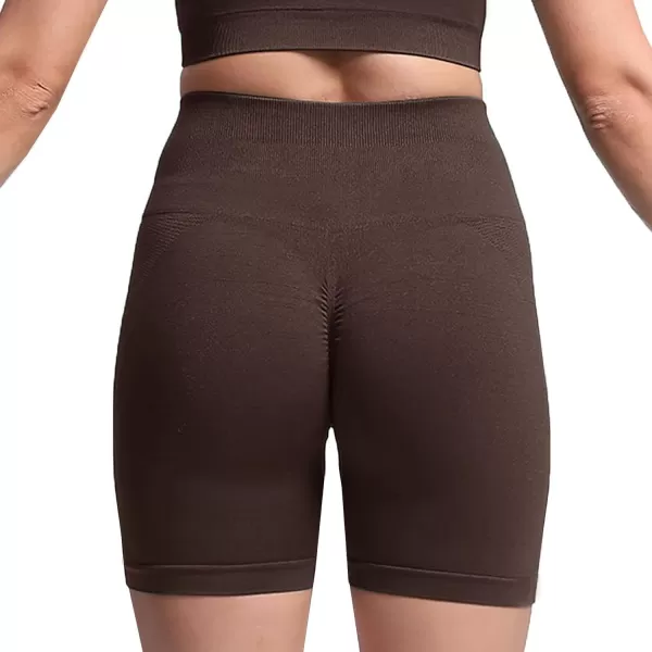 Aoxjox Scrunch Workout Shorts for Women Seamless Asset Butt Lifting Short Gym Running Active Exercise Fitness Yoga Shorts 5quotSlate Coffee