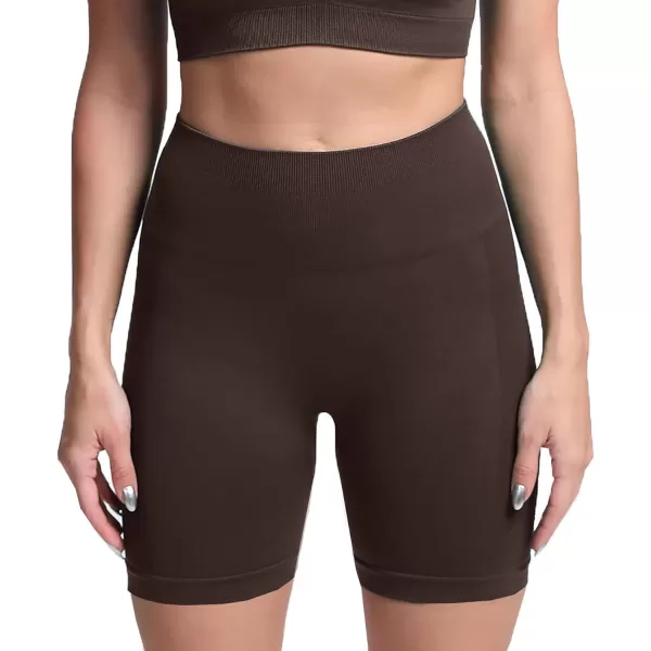 Aoxjox Scrunch Workout Shorts for Women Seamless Asset Butt Lifting Short Gym Running Active Exercise Fitness Yoga Shorts 5quotSlate Coffee