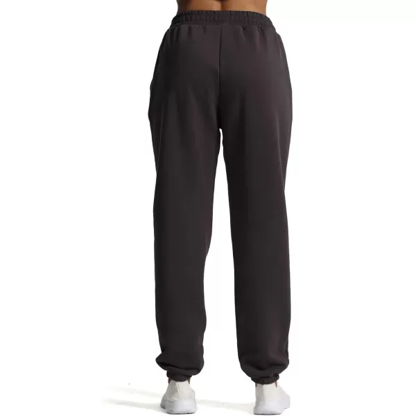 Aoxjox Sweatpants for Women with Pocket High Waisted Baggy Jogger Fleece Lined Cotton Cloud Lounge Pants 30Iron Grey