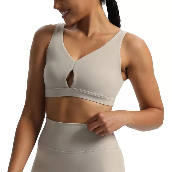 Aoxjox Womens Workout Sports Bras CrissCross Back Fitness Padded Training Gym Nova Bra Yoga Crop Tank TopMink