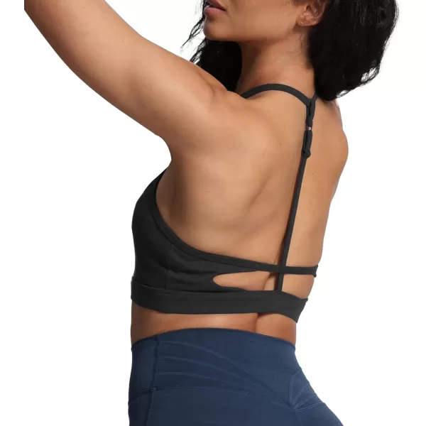 Aoxjox Womens Workout Sports Bras Fitness Backless Padded Darla High Neck Bra Yoga Crop Tank TopBlack Marl