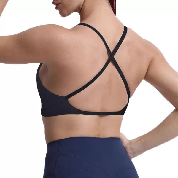 Aoxjox Womens Workout Sports Bras Fitness Backless Padded Sienna Low Impact Bra Yoga Crop Tank TopBlack Leopard Print