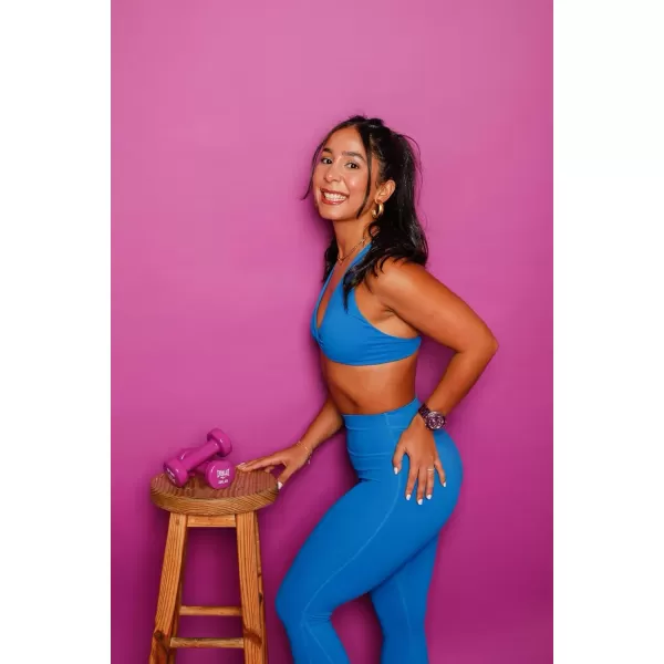Aoxjox Womens Workout Sports Bras Fitness Backless Padded Sienna Low Impact Bra Yoga Crop Tank TopDirectoire Blue