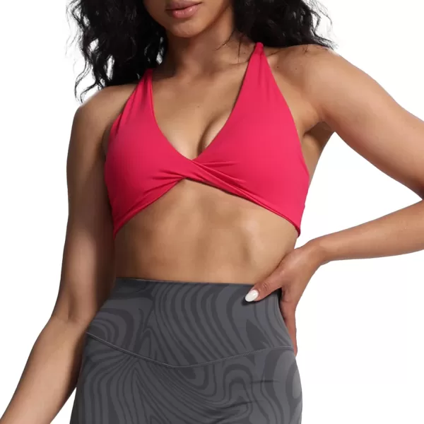 Aoxjox Womens Workout Sports Bras Fitness Backless Padded Sienna Low Impact Bra Yoga Crop Tank TopLove Potion