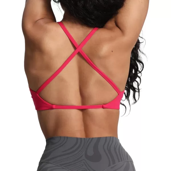 Aoxjox Womens Workout Sports Bras Fitness Backless Padded Sienna Low Impact Bra Yoga Crop Tank TopLove Potion