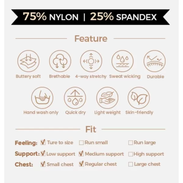Aoxjox Womens Workout Sports Bras Fitness Backless Padded Taylor Scrunch Halter Bra Yoga Crop Tank TopFudge Coffee
