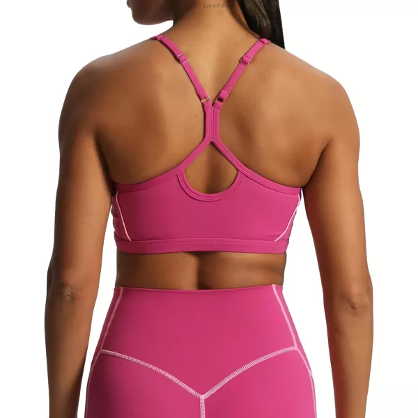 Aoxjox Womens Workout Sports Bras Fitness Backless Padded Training Gym Lexi Lined Bra Yoga Crop Tank TopBaton Red Mauve