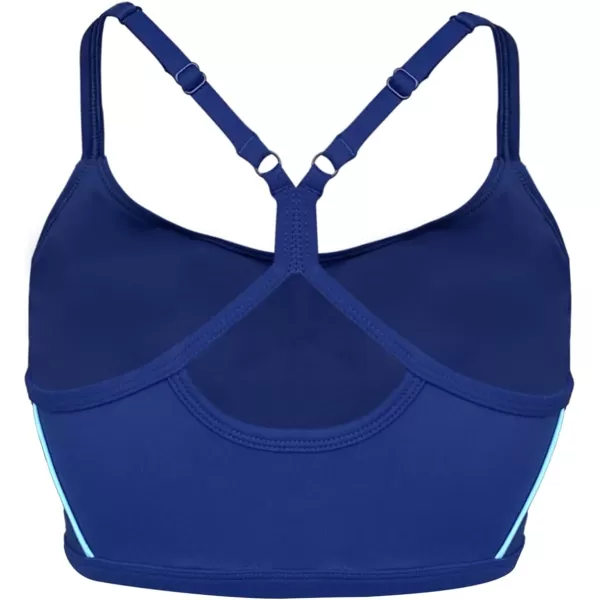Aoxjox Womens Workout Sports Bras Fitness Backless Padded Training Gym Lexi Lined Bra Yoga Crop Tank TopBellwether Blue Spun Sugar