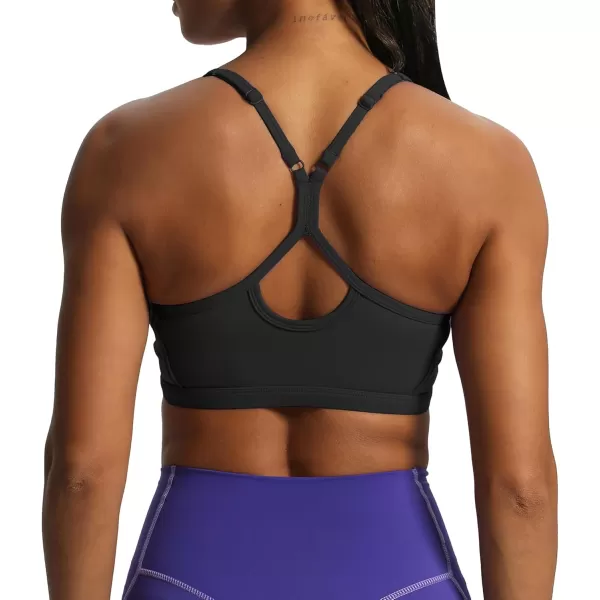 Aoxjox Womens Workout Sports Bras Fitness Backless Padded Training Gym Lexi Lined Bra Yoga Crop Tank TopBlack