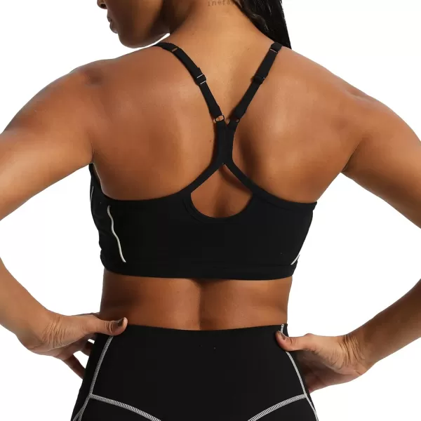 Aoxjox Womens Workout Sports Bras Fitness Backless Padded Training Gym Lexi Lined Bra Yoga Crop Tank TopBlack Mink