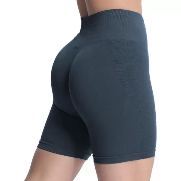 Aoxjox Scrunch Workout Shorts for Women Seamless Asset Butt Lifting Short Gym Running Active Exercise Fitness Yoga Shorts 5quot2 Turbulence Grey Marl