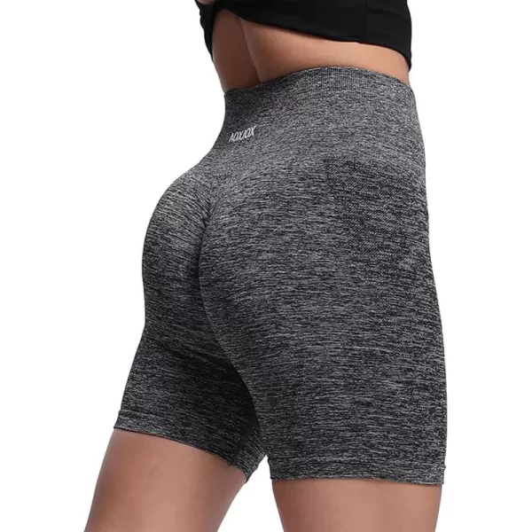 Aoxjox Scrunch Workout Shorts for Women Seamless Asset Butt Lifting Short Gym Running Active Exercise Fitness Yoga Shorts 5quotCharcoal Grey Marl