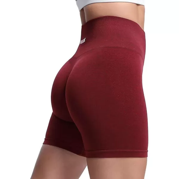 Aoxjox Scrunch Workout Shorts for Women Seamless Asset Butt Lifting Short Gym Running Active Exercise Fitness Yoga Shorts 5quotJam Red Marl
