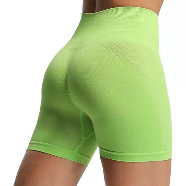 Aoxjox Scrunch Workout Shorts for Women Seamless Asset Butt Lifting Short Gym Running Active Exercise Fitness Yoga Shorts 5quotKohlrabi