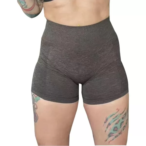Aoxjox Scrunch Workout Shorts for Women Seamless Asset Butt Lifting Short Gym Running Active Exercise Fitness Yoga Shorts 5quotMocha Marl