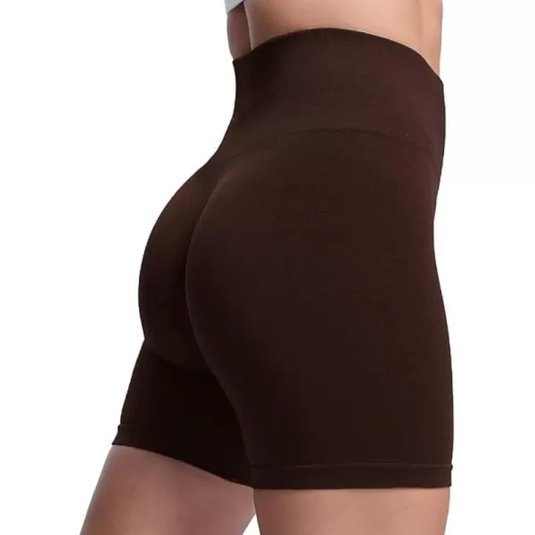 Aoxjox Scrunch Workout Shorts for Women Seamless Asset Butt Lifting Short Gym Running Active Exercise Fitness Yoga Shorts 5quotSlate Coffee