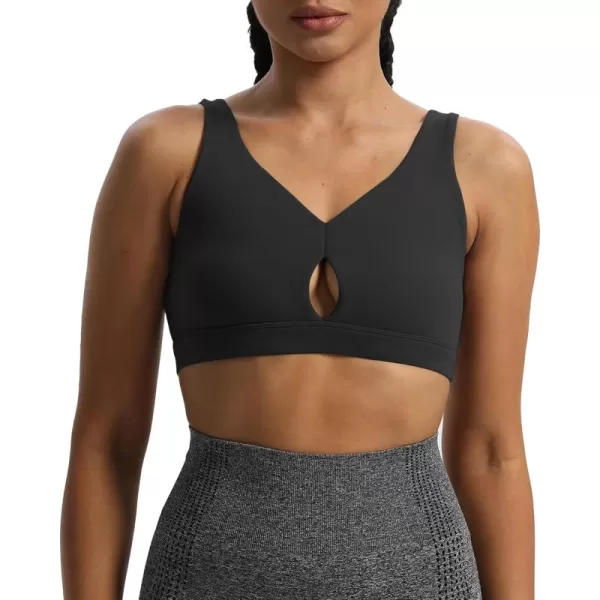 Aoxjox Womens Workout Sports Bras CrissCross Back Fitness Padded Training Gym Nova Bra Yoga Crop Tank TopBlack