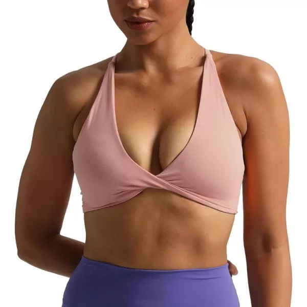 Aoxjox Womens Workout Sports Bras Fitness Backless Padded Sienna Low Impact Bra Yoga Crop Tank TopWoodrose