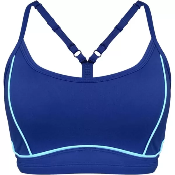Aoxjox Womens Workout Sports Bras Fitness Backless Padded Training Gym Lexi Lined Bra Yoga Crop Tank TopBellwether Blue Spun Sugar