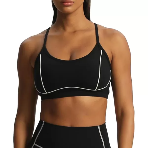Aoxjox Womens Workout Sports Bras Fitness Backless Padded Training Gym Lexi Lined Bra Yoga Crop Tank TopBlack Mink