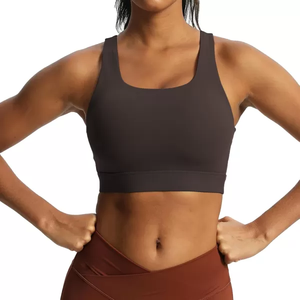 imageAoxjox Womens Workout Sports Bras High Impact Fitness Backless Padded Training Gym Khloe Bra Yoga Crop Tank TopMulch