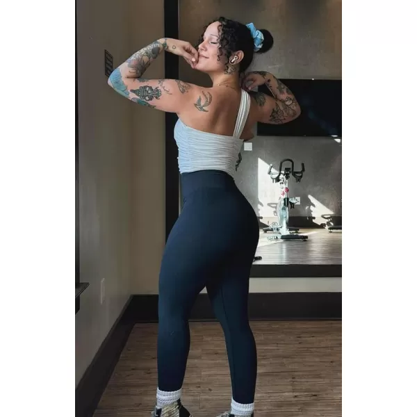 imageAoxjox Womens One Shoulder Sports Bras Ruched Asymmetrical Chrishell Workout Fitness Training Gym Bra Yoga Crop Tank TopWhite