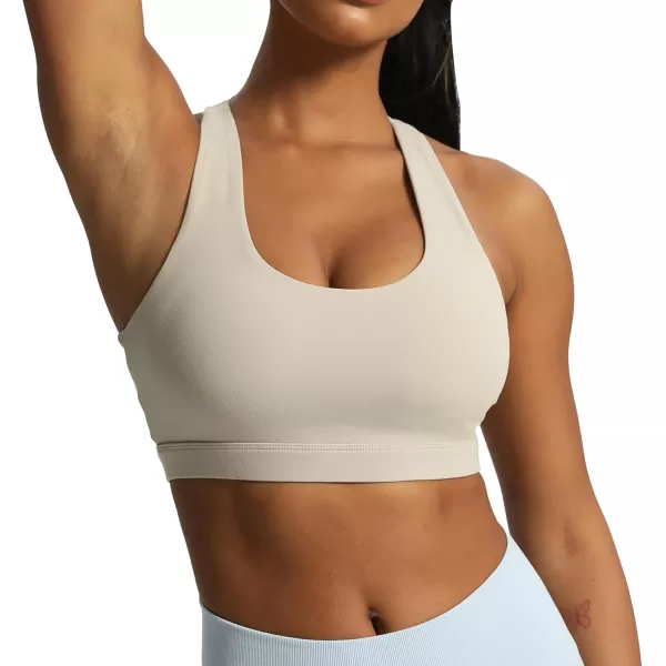 imageAoxjox Womens Workout Sports Bras Stormi Fitness Padded Training Gym Bra Yoga Crop Tank TopMink