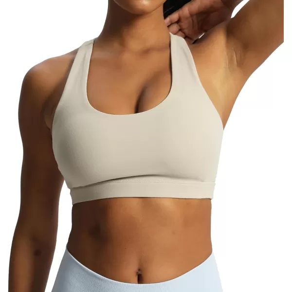 imageAoxjox Womens Workout Sports Bras Stormi Fitness Padded Training Gym Bra Yoga Crop Tank TopMink