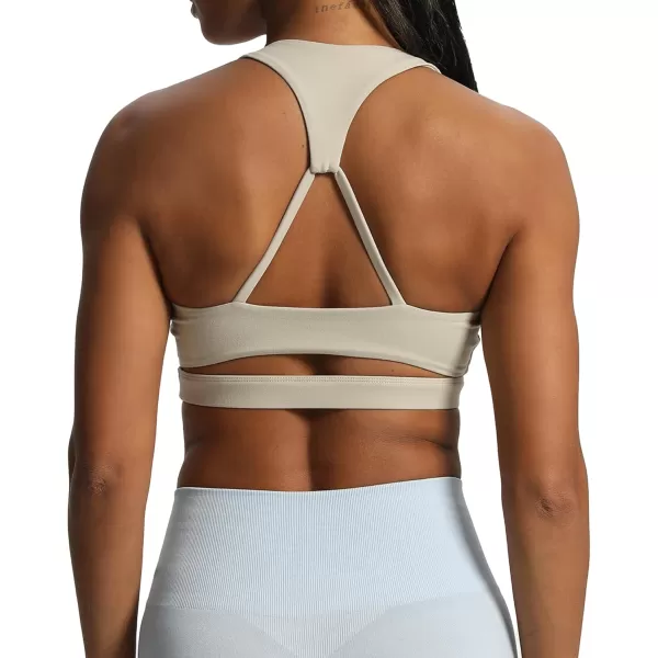 imageAoxjox Womens Workout Sports Bras Stormi Fitness Padded Training Gym Bra Yoga Crop Tank TopMink