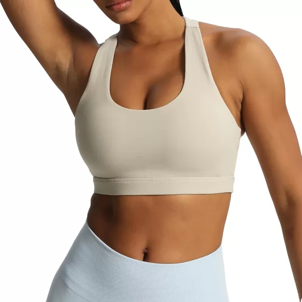 imageAoxjox Womens Workout Sports Bras Stormi Fitness Padded Training Gym Bra Yoga Crop Tank TopMink