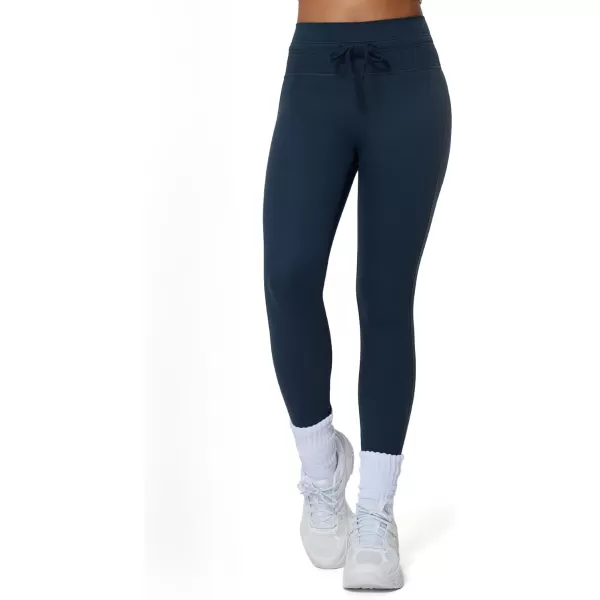imageAoxjox High Waisted Workout Mila Leggings for Women Tummy Control Drawcord Yoga PantsBlueberry