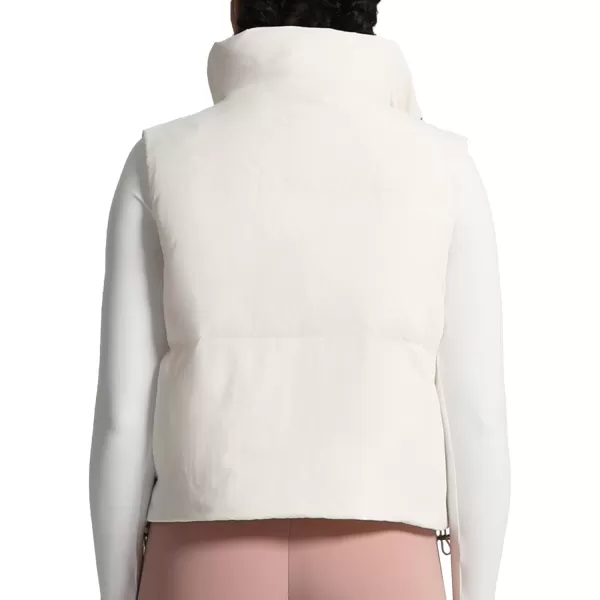 imageAoxjox Women Penelope Puffer Vest Lightweight Autumn Winter Outerwear Warm Stand Collar Cropped Down with PocketsWhite