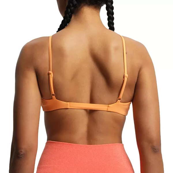 imageAoxjox Womens Workout Sports Bras Fitness Adjusted Backless Padded Ariel Halter Bra Yoga Crop Tank TopPapaya Orange