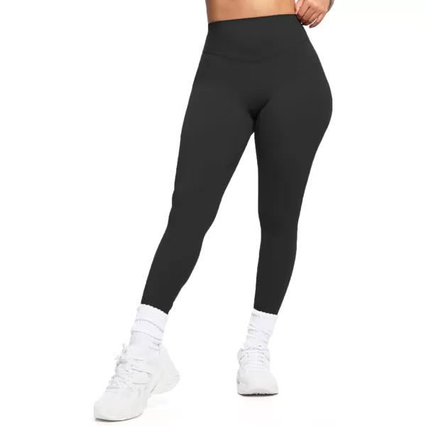 imageAoxjox Womens Workout Leggings Hidden Scrunch Butt Lifting High Waist Tummy Control Gym Workout Yoga PantsBlack
