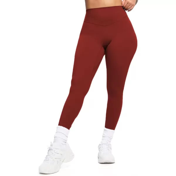 imageAoxjox Womens Workout Leggings Hidden Scrunch Butt Lifting High Waist Tummy Control Gym Workout Yoga PantsBurgundy