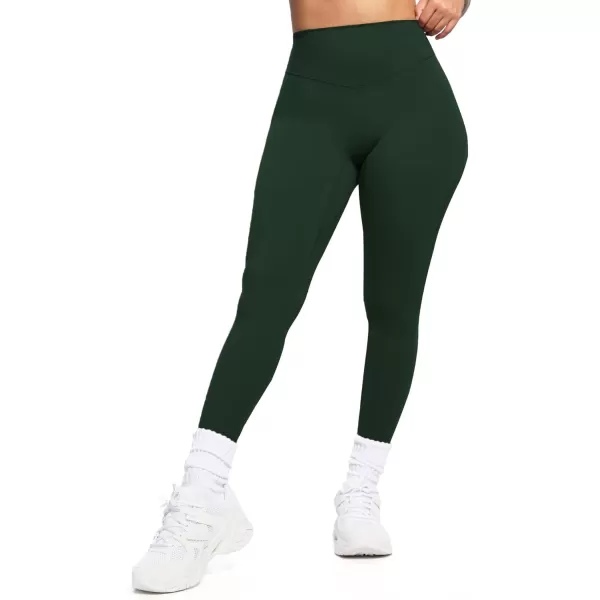 imageAoxjox Womens Workout Leggings Hidden Scrunch Butt Lifting High Waist Tummy Control Gym Workout Yoga PantsForest Green