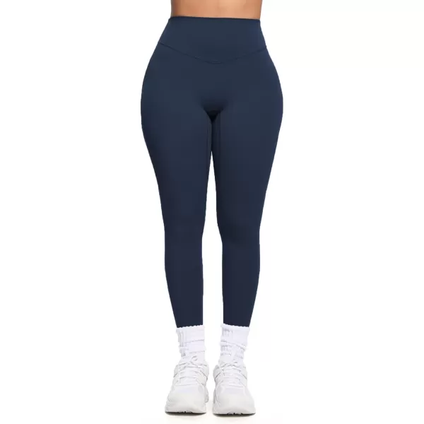 imageAoxjox Womens Workout Leggings Hidden Scrunch Butt Lifting High Waist Tummy Control Gym Workout Yoga PantsNavy